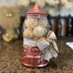 Rose gold glitter decorative gum ball machine